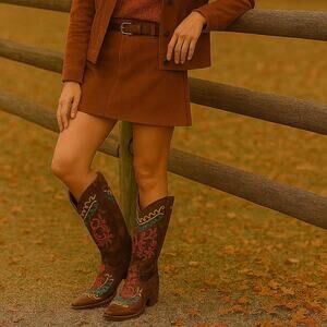 Old Gringo Zarape Embroidered Western Cowgirl Boots Leather Studded